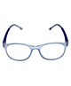 Spiky Blue Block Zero Power TR90 Anti Glare Glasses - Blue 
