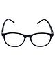 Spiky Blue Block Zero Power TR90 Anti Glare Glasses - Black 