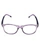 Spiky Blue Block Zero Power TR90 Anti Glare Glasses - Violet 