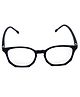 Spiky Blue Block Zero Power TR90 Anti Glare Glasses - Black Blue 