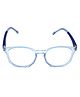 Spiky Blue Block Zero Power TR90 Anti Glare Glasses - Blue 