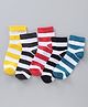 Pine Kids Anti Microbial Wash Striped Socks Set of 5 - Multicolour