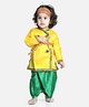 BownBee Janmashtami Theme Full Sleeves Kanhaiya Suit With Basuri & Mukut With Band - Yellow