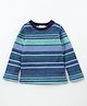 CrayonFlakes Full Sleeves Striped Tee - Green & Blue