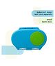 b.box Leakproof 2-Section Snackbox for Kids, Easy-Carry, BPA Free - Blue Green
