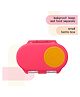 b.box Leakproof 2-Section Snackbox for Kids, Easy-Carry, BPA Free - Pink Orange