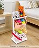 2 Layer Multipurpose Basket Storage Rack With Wheels - Multicolor