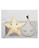 Oscar Home Shaped Cushion Pack of 2 - Cream Black