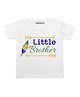 KNITROOT Half Sleeves Little Brother Print Tee - White