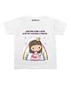 KNITROOT Half Sleeves Being A Princess Print Tee - White