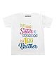 KNITROOT Half Sleeves This Little Sister Print Tee - White