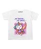 KNITROOT Half Sleeves My Sister My Angel Print Tee - White