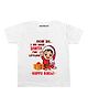KNITROOT Half Sleeves Happy Rakhi Printed Tee - White