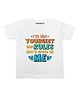 KNITROOT Half Sleeves Rules Don't Apply To Youngest Printed Tee - White