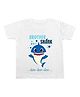 KNITROOT Half Sleeves Brother Shark Printed Tee - White