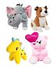 Deals India Combo of 4 Super Soft Plush Soft Toys - Height 35 cm