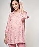 AND Casual Maternity Wear Full Sleeves Flower Print Top - Pink