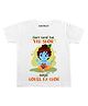 KNITROOT Gokul Ka Chor Print Half Sleeves Tee - White