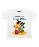 KNITROOT Pyaara Kanha Print Half Sleeves Tee - White