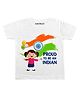 KNITROOT Half Sleeves Proud Indian Print Tee - White