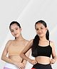 D'chica Pack Of 2 Non Padded Non Wired Teenager Bras - Black Brown