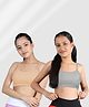 D'chica Pack Of 2 Non Padded Non Wired Teenager Bras - Grey Brown