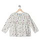Young Birds Full Sleeves Polka Dotted Dress - White
