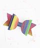 FOLLOW THE NEEDLE Rainbow Theme Bow Hair Clip - Multi Colour