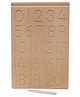 The Little Boo Wooden Number Tracing Board With Dummy Pencil - Brown