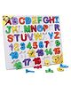 Anindita Toys Capital Alphabets With Numbers Knob & Peg Puzzle Multicolour - 46 Pieces