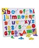 Anindita Toys Wooden Knob & Peg Alphabet Puzzle Multicolour - 41 pieces