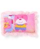 Little Wacoal Cute Bear Print Baby Pillow - Pink