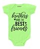 KNITROOT Half Sleeves Brothers Best Friends Print Onesie - Green