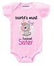 KNITROOT Most Luckiest Sister Print Half Sleeves Onesie - Pink