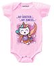 KNITROOT My Sister My Angel Print Half Sleeves Onesie - Pink