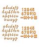 Webby Wooden Cursive Alphabets Letter & Numbers Set of 2 - 84 Pieces