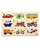 Webby Public Transport Educational Wooden Puzzle Multicolour - 9 Pieces