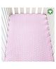 Theoni 100% Organic Cotton Muslin Fitted Crib Sheet Zig Zag Print - Pink