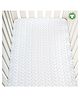 Theoni 100% Organic Cotton Muslin Fitted Crib Sheet Triangle Print - White