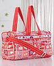 Multipurpose Diaper Bag Teddy Bear Print With PVC Material-Dark Red (Print May Vary)