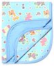 Baby Diaper Changing Waterproof Mat Teddy Bear Print With PVC Fabric - Light Blue (Print May Vary)