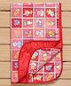 Baby Diaper Changing Waterproof Large Size Mat Teddy Bear Print With PVC Material -Dark Red