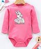Fox Baby Full Sleeves Onesie With Animal Print - Pink