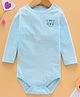 Fox Baby Full Sleeves Onesie Tiger Print - Sky Blue