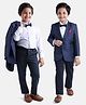 Babyhug Full Sleeves 3 Piece Party Suit with Bow - Navy