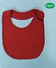 COCOON ORGANICS 100% Cotton Solid Premium Quilted Bib - Red