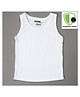 COCOON ORGANICS 100% Cotton Sleeveless Solid Vest - White