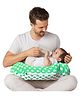 VParents Feeding Pillow Hearts Print - Green