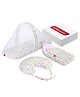 Vparents Bluebell Baby Feeding Pillow Bedding Set With Mosquito Net And Sleeping Bag Combo - Pink