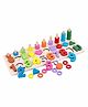 Lattice Wooden Educational Learning Numbers and Shapes Puzzle Game - Multicolour
